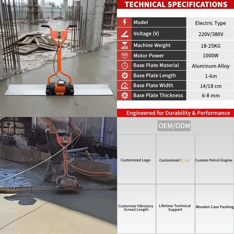 Concrete Screed Vibrator - Regla Vibratoria Eléctrica para Concreto de