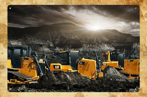 Heavy Equipment Sign - Letrero Metálico Decorativo de Pared con