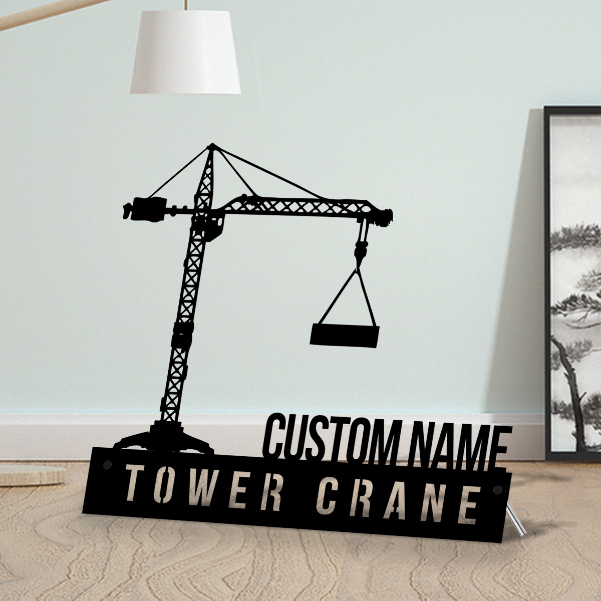 Grúa de torre personalizada, p - Heavy Equipment Sign reseña y precio