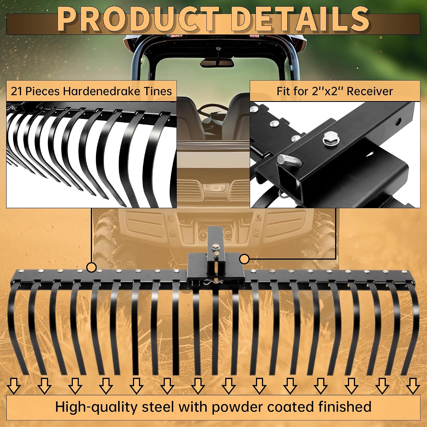 Rastrillo de paisajismo para p - Heavy Equipment Landscaping reseña y precio