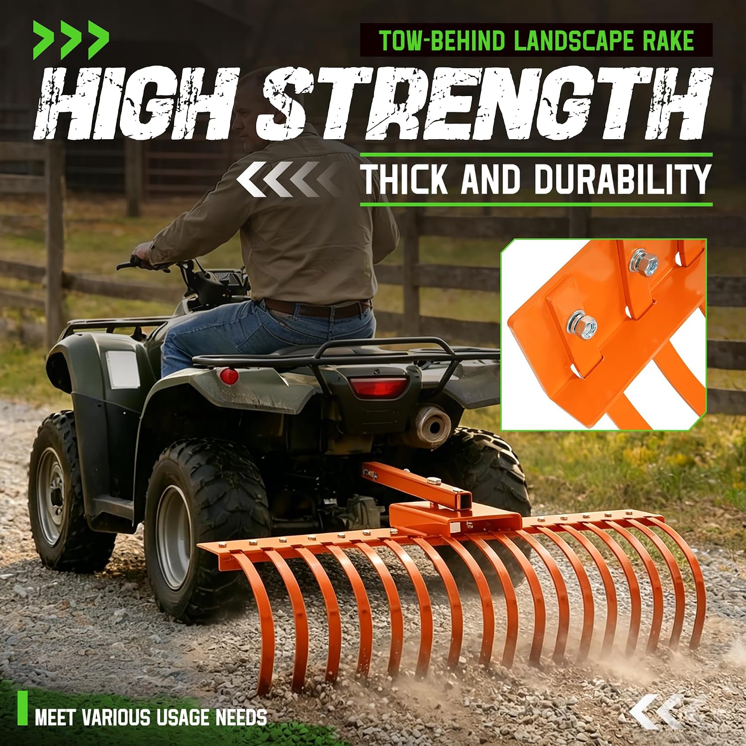 Rastrillo de paisajismo remolc - Heavy Equipment Landscaping reseña y precio